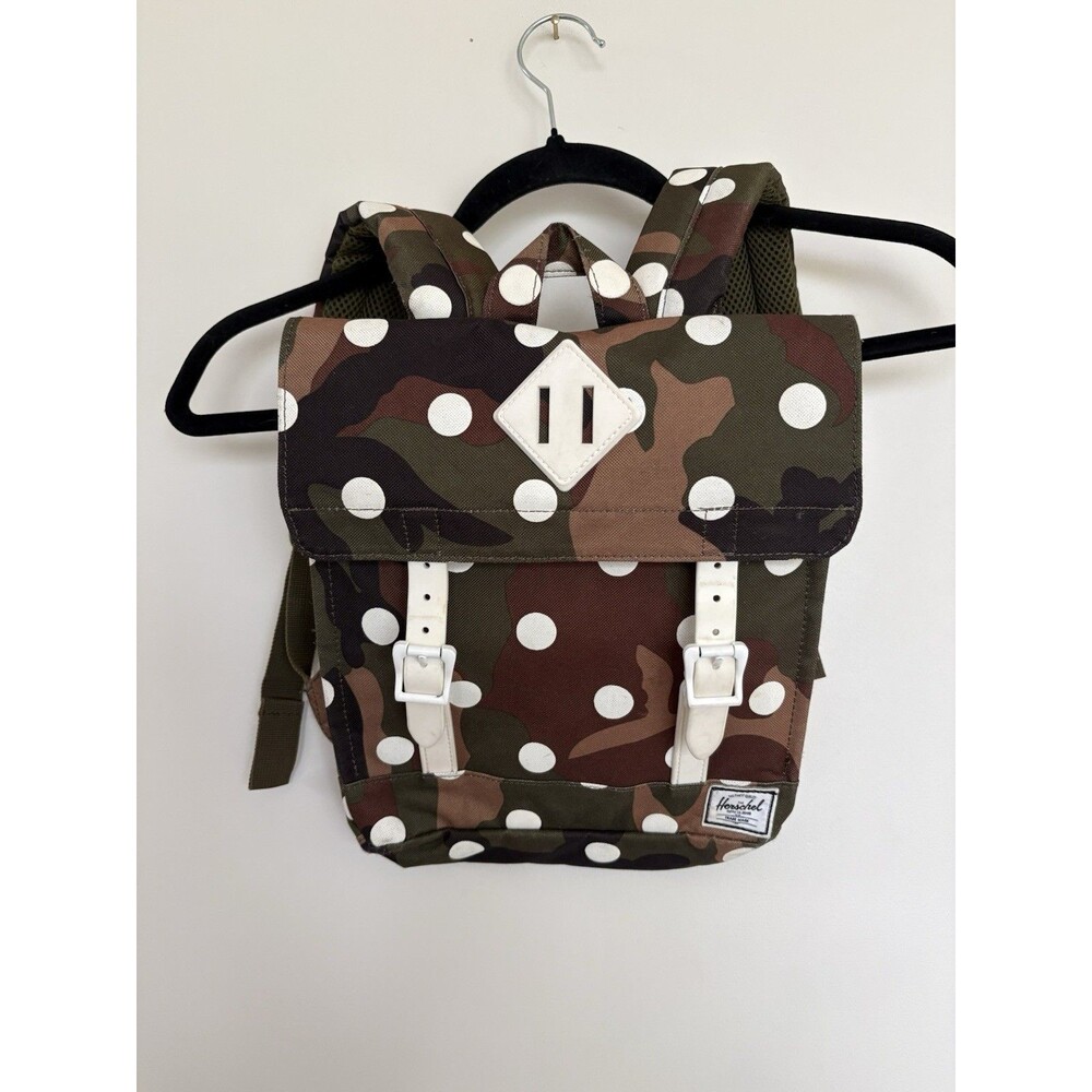 Herschel Unisex Kids Green Polka Dot Casual Backpack Small